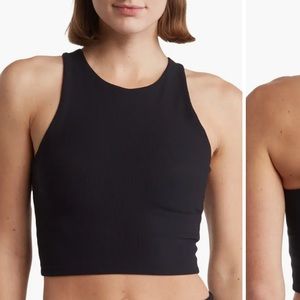 Kyodan Cropped Black Active Top with Built in Sports Bra